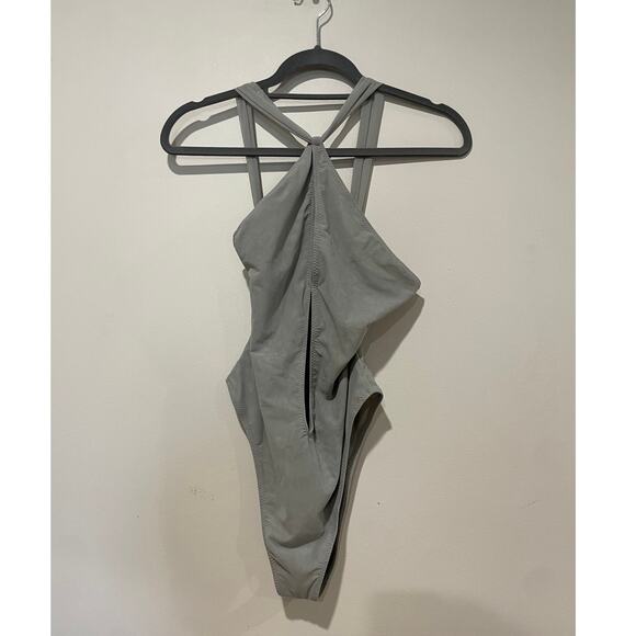 Gonza One Shoulder Cutout Back Tie One Piece Swimsuit Tambau Women's Size Large - Picture 2 of 4